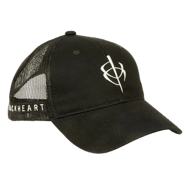 BlackHeart Mesh Hat - Black One Size