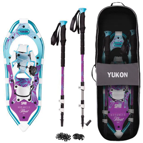 YUKON CHARLIE'S Float Spin Womens Snowshoe Kit 8X21