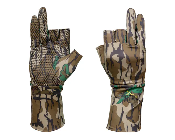 North Mountain Gear Fingerless Mossy Oak Greenleaf Gloves