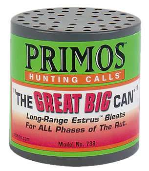 Primos The Great Big Can Doe Bleat Attracts Deer Green Plastic