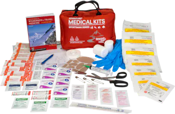 Adventure Medical Kits Sportsman 200 Medical Kit Treats Injuries/Illnesses Red