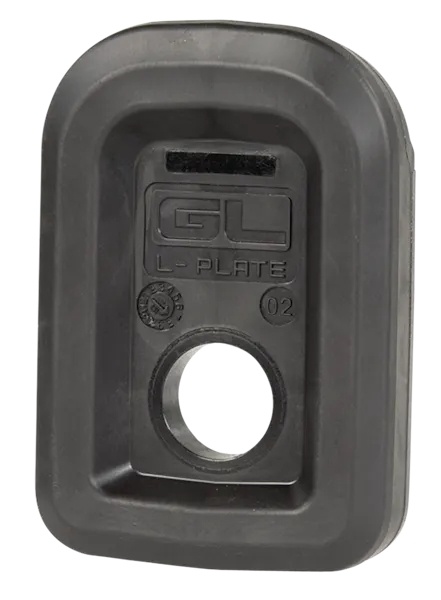MAGPUL INDUSTRIES CORP Magpul GL L-Plate made of Polymer with OverMolded Rubber & Black Finish for PMAG 17 GL9, 15 GL9 Magazines