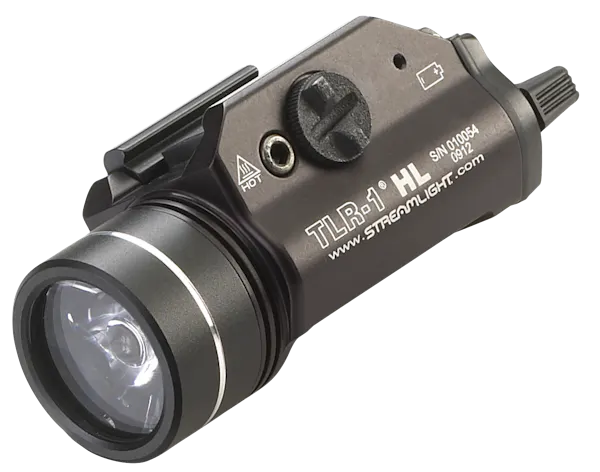 Streamlight TLR-1 HL Weapon Light For Handgun 1000 Lumens Output White LED Light Glock Style Rail/Picatinny Mount