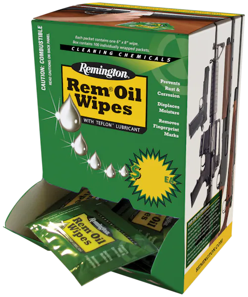 Remington Accessories Rem Oil Cleans, Lubricates, Protects Single Pack Wipes 300 Per Box