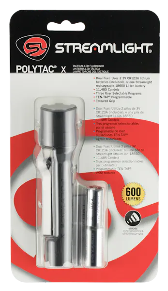 Streamlight PolyTac X Polymer White LED 35/260/600 Lumens 205 Meters Range