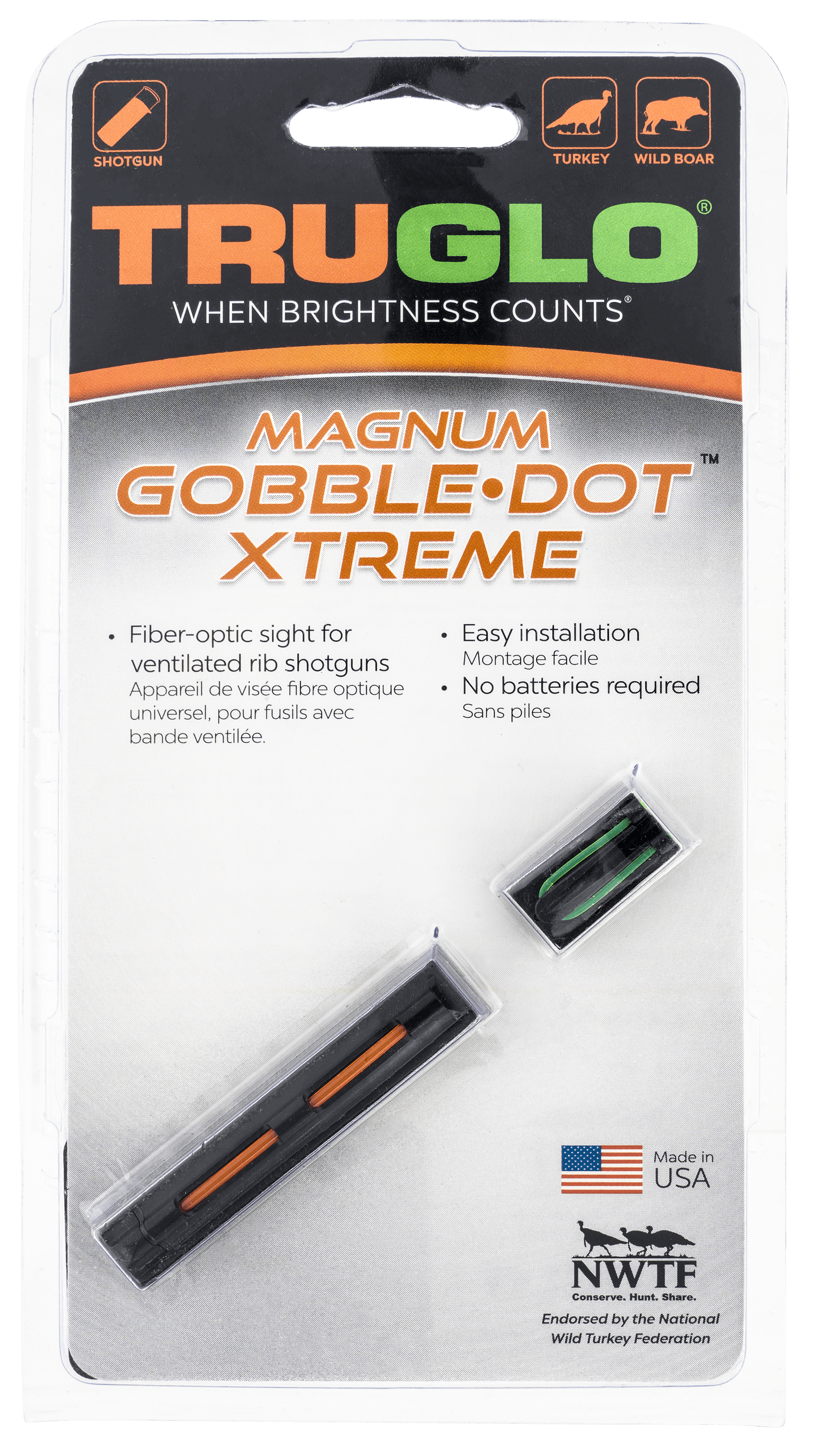 Truglo Magnum Gobble-Dot Xtreme, Mossberg 500, 835, 9200 Vent Rib .37"-img-0