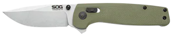 S.O.G Terminus XR 2.95" Folding Knife - Clip Point Plain Blade - Olive Drab Textured G10 Handle Includes Pocket Clip