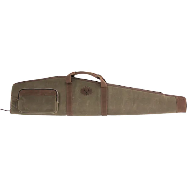 Evolution Outdoors Evolution Rawhide Waxed Canvas Rifle Case 48 inch - Green Canvas and Tan 48 in.
