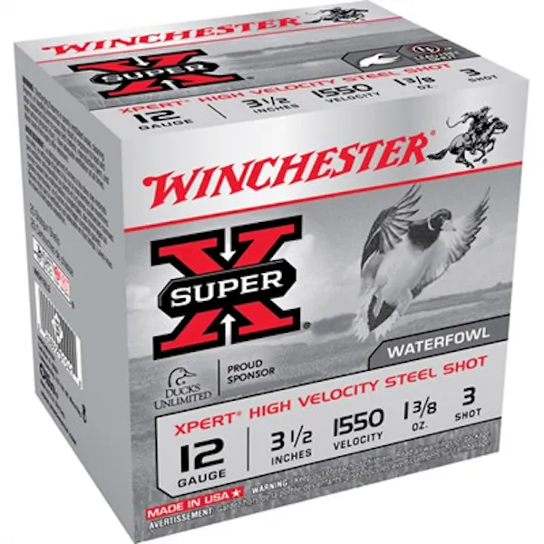 Winchester Xpert Hv Ammo 12 Gauge 3-1/2"" 1-3/8 Oz #3 Steel Shot