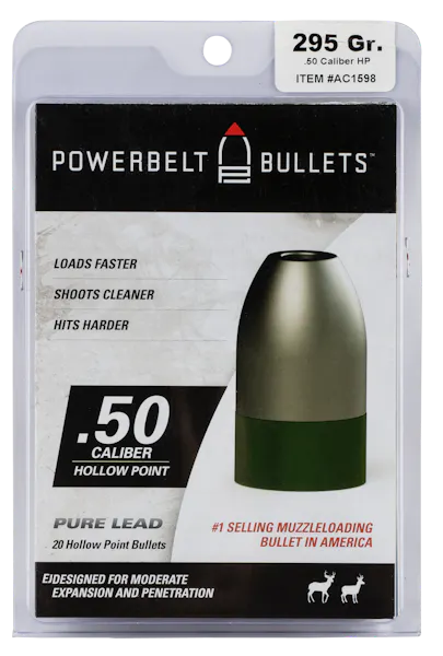 CVA PowerBelt Bullets Pure Lead 50 Cal Lead Hollow Point