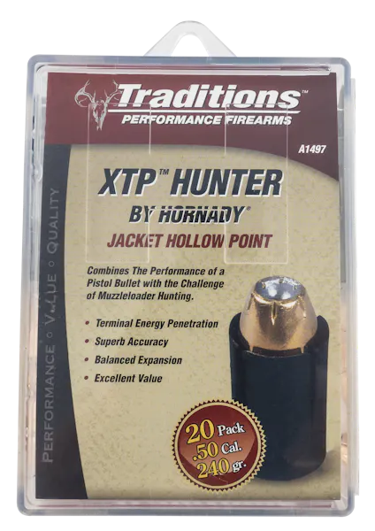 Traditions XTP Hunter Muzzleloader Bullets 50 Cal Jacketed Hollow Point