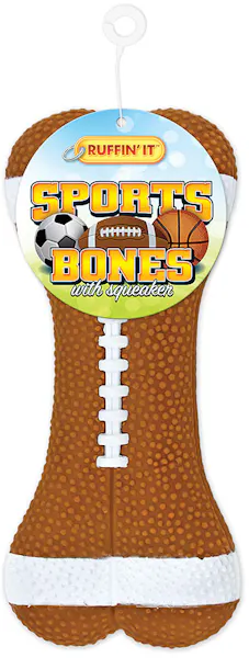 RUFFIN' IT Sport Bones with Squeaker Dog Toy
