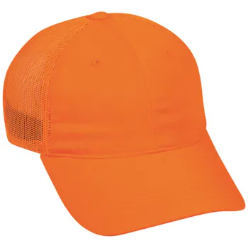 Outdoor Cap Mesh Back Low Profile Hat - Blaze Orange