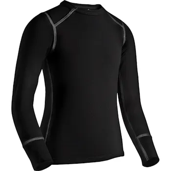 COLDPRUF Quest Kids Crew Black Base Layer