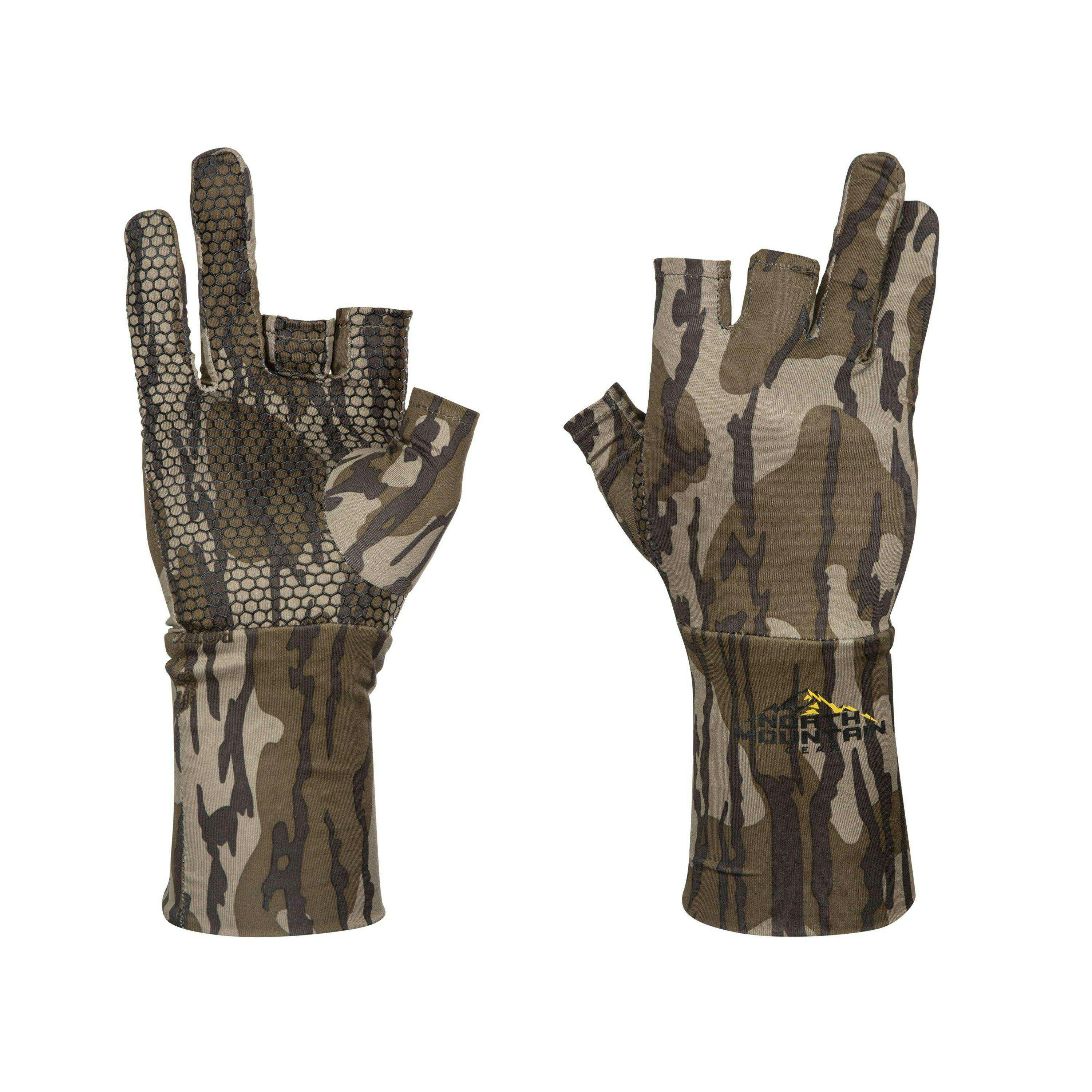 North Mountain Gear Fingerless Mossy Oak Bottomland Gloves-img-0