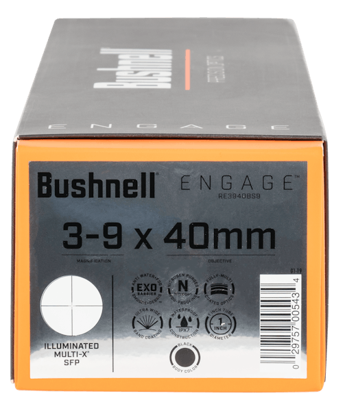 Bushnell Engage Black 3-9x40mm 1" Multi-X Reticle w Integrated Throw Lever-img-0