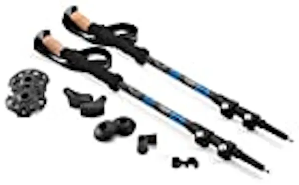 Cascade Mountain Tech Carbon Fiber Adjustable Trekking Poles 2 Pack - Lightweight Quick Lock Walking or Hiking Stick - 1 Pair