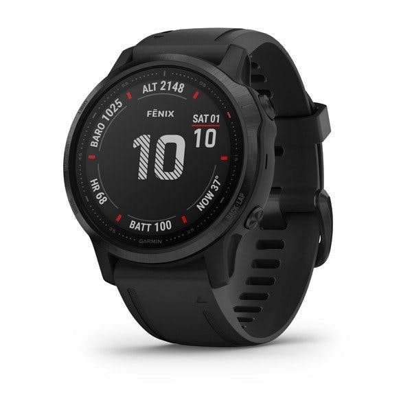 Garmin Fenix 6S Pro Multisport GPS Watch - Black w Black Band Open Box-img-0