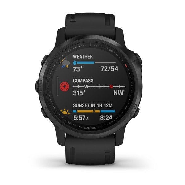 Garmin Fenix 6S Pro Multisport GPS Watch - Black w Black Band Open Box-img-3