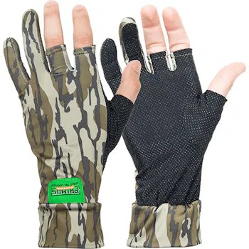 Primos Stretch Fingerless Gloves - Mossy Oak Bottomland